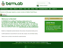 Tablet Screenshot of bemlab.co.za